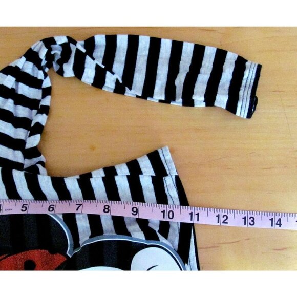 Girls Jrs Disney Stripe Cropped Minnie Mouse Shirt - Picture 9 of 12